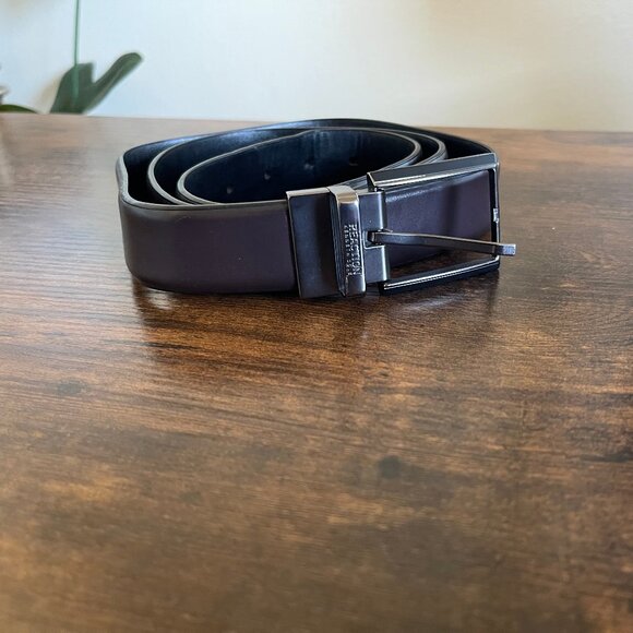 Kenneth Cole Reaction Men’s Belt Black/Brown Reversible Dress Belt 42/106 - Picture 1 of 7